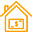 Orange colored home icon